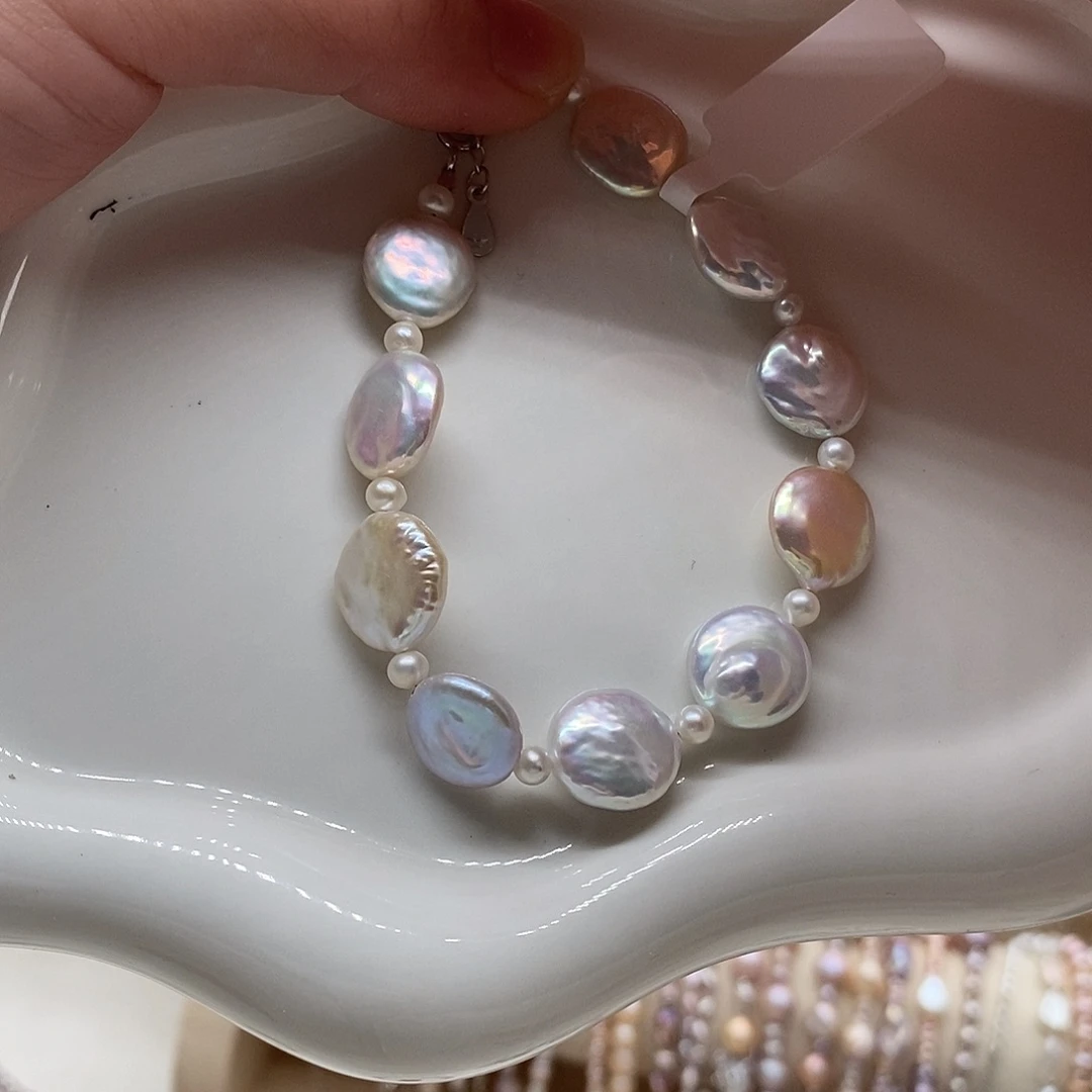 淡水珍珠手绳银S925镶嵌