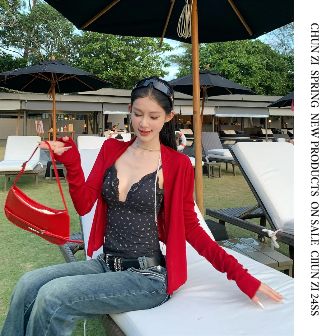 【CHUN ZI】百搭细腻薄款开衫女春夏新款外搭披肩罩衫