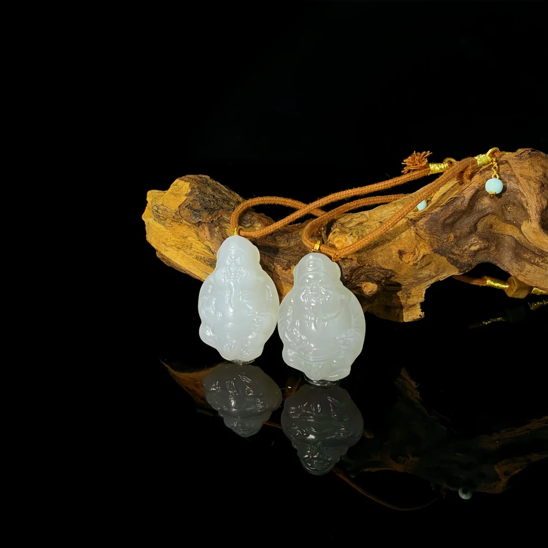 和田玉 大 财神吊坠  3530  多样式发一件