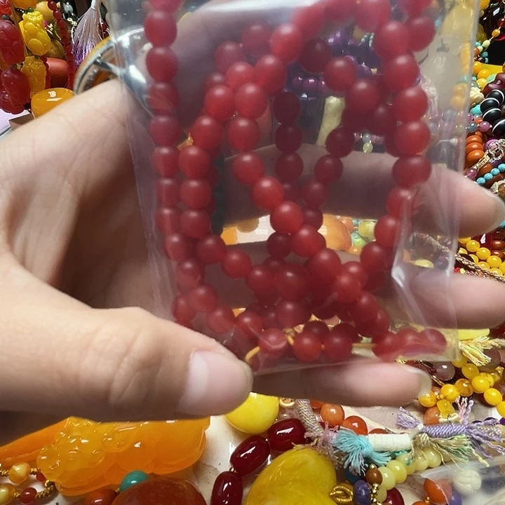 树脂制品5911红皮佛珠