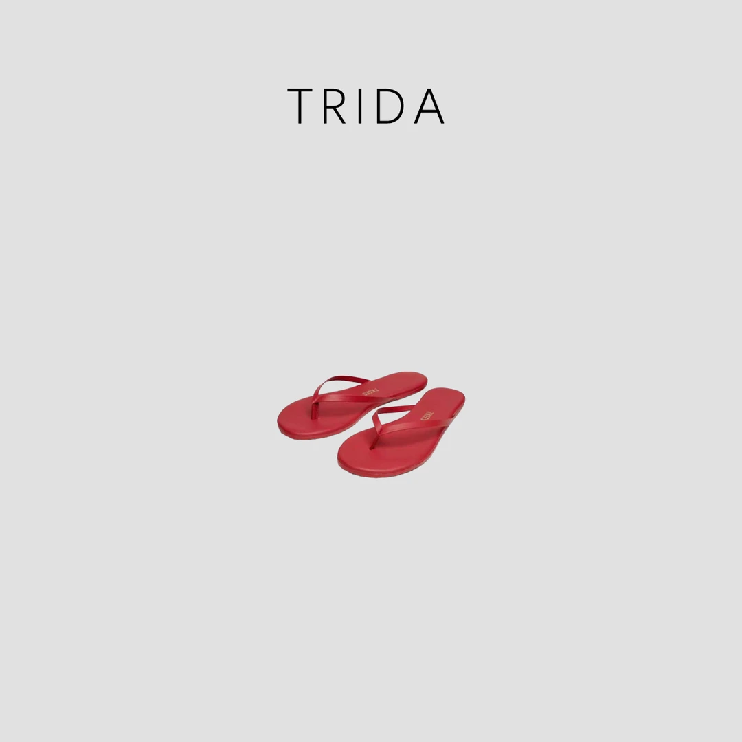 【Trida】优质进口超纤两色经典简约轻盈透气平底人字拖鞋5560YS