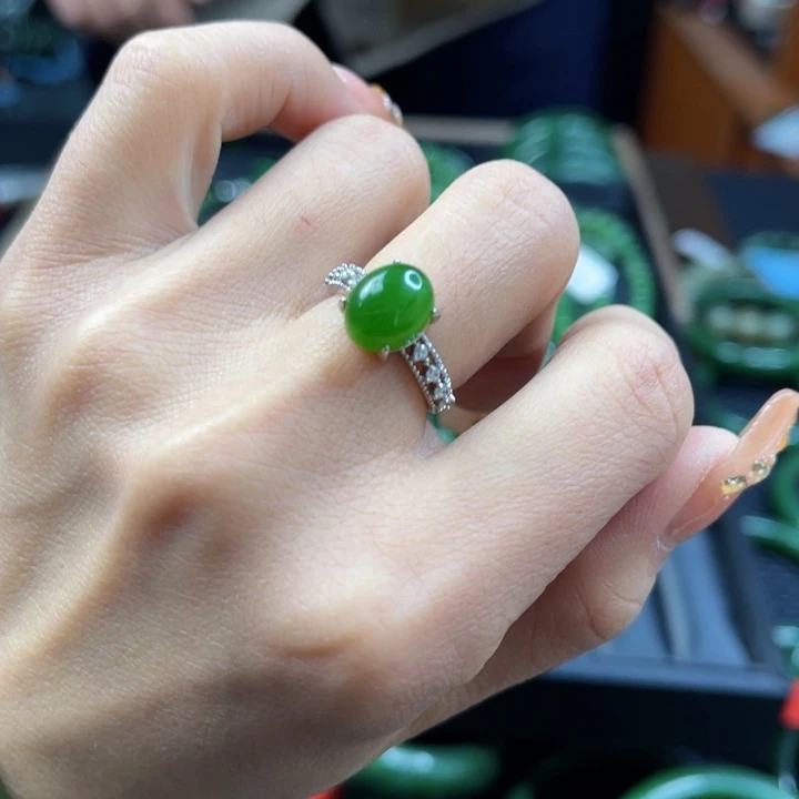 【闪购商品】和田玉（碧玉）戒指合金