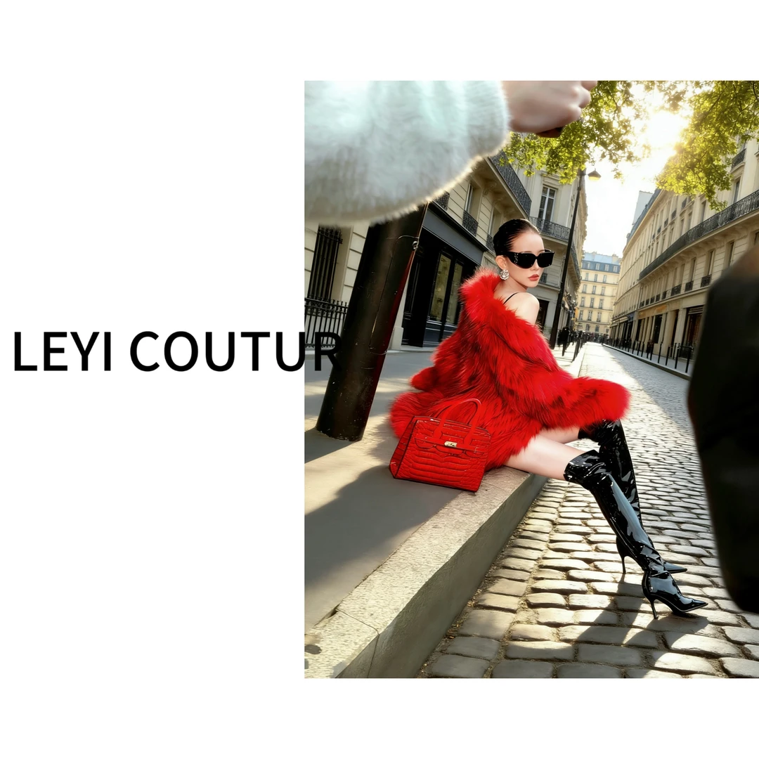 【 LEYI COUTURE】畑畑2025高端气质时尚“一路长红”时尚草草 25080