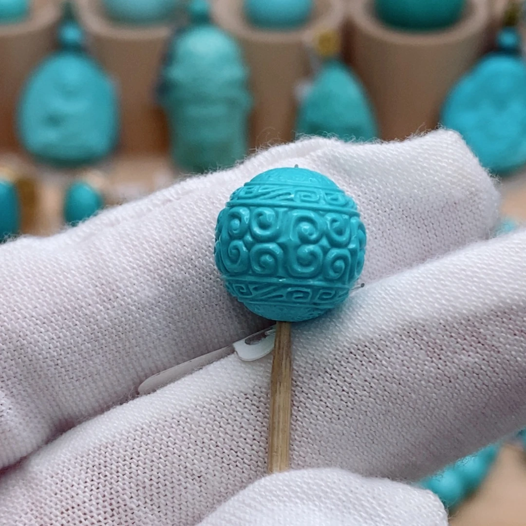 绿松石未镶嵌珠宝奇石13.6mm