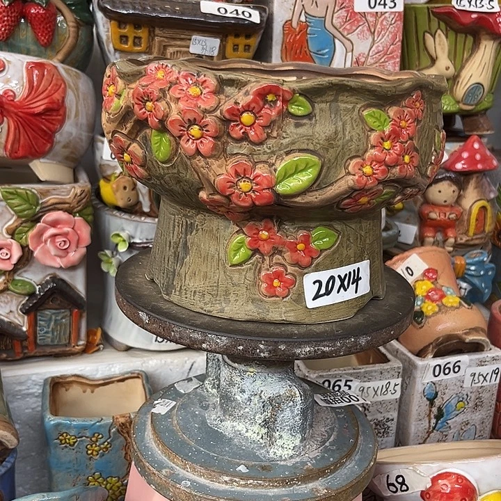 粗陶材质多肉花盆