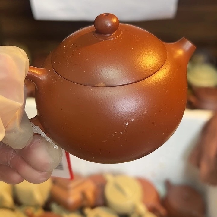 紫砂茶壶宜兴紫砂壶朱泥200瑕