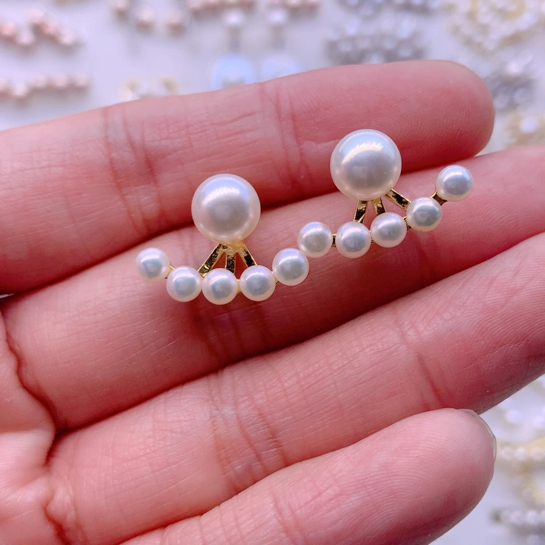 合金淡水珍珠耳饰