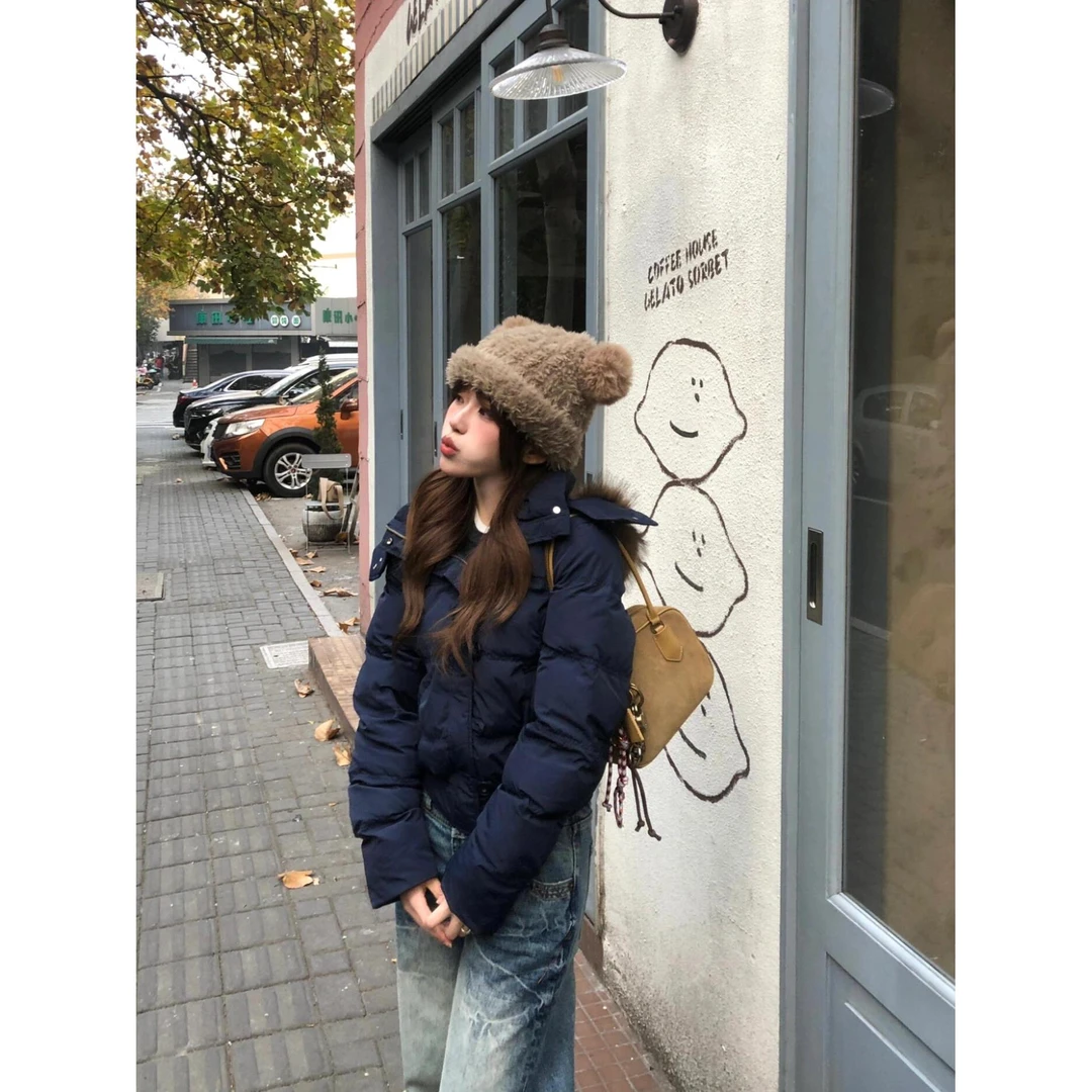 轻奢减龄时尚百搭冬季宽松遮肉短款棉服外套温柔小众棉衣