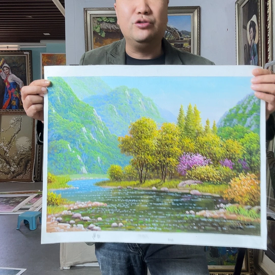 油画朝鲜艺术家哈哈