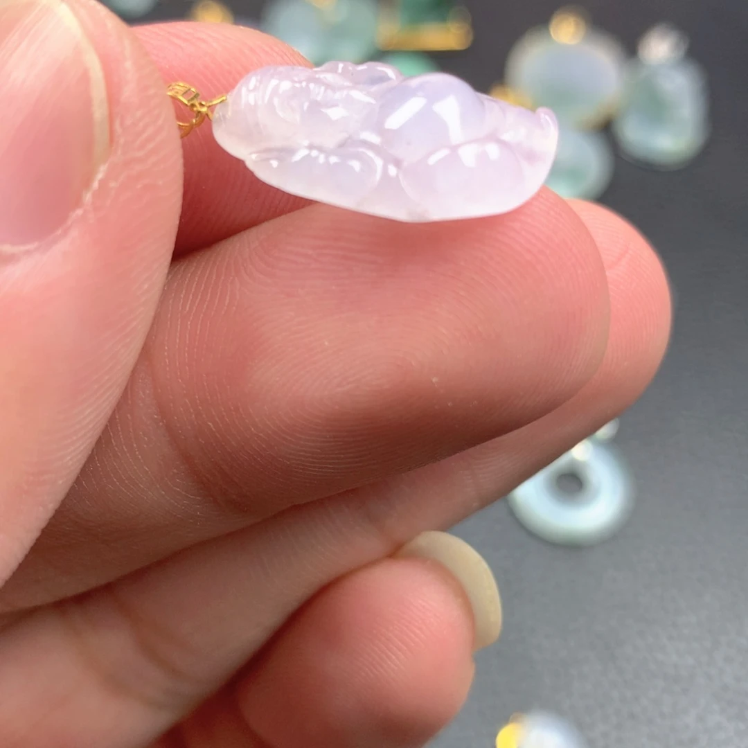 【闪购商品】翡翠18K金镶嵌颈饰