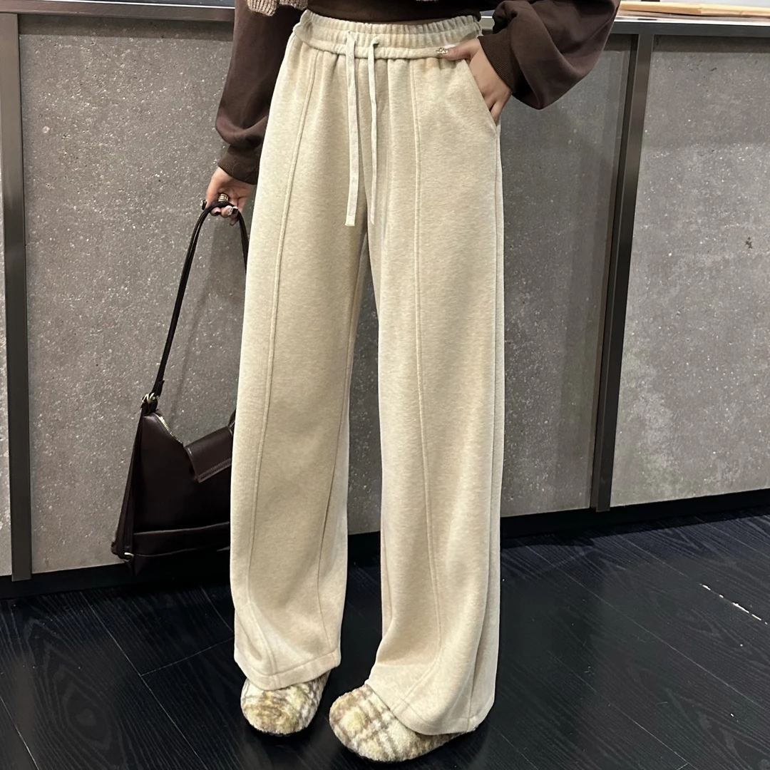 直筒裤面料垂感又高级不挑身材显瘦显腿长