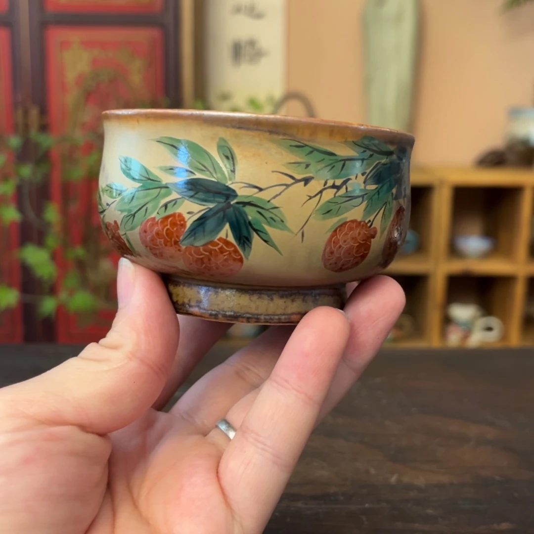 柴烧手工手绘陶瓷