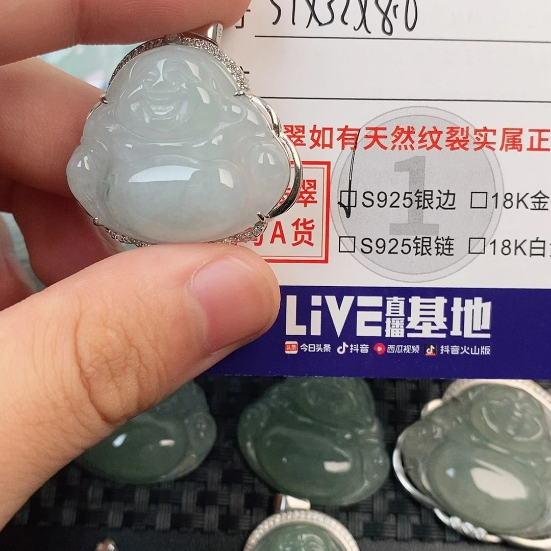 翡翠银S925镶嵌颈饰