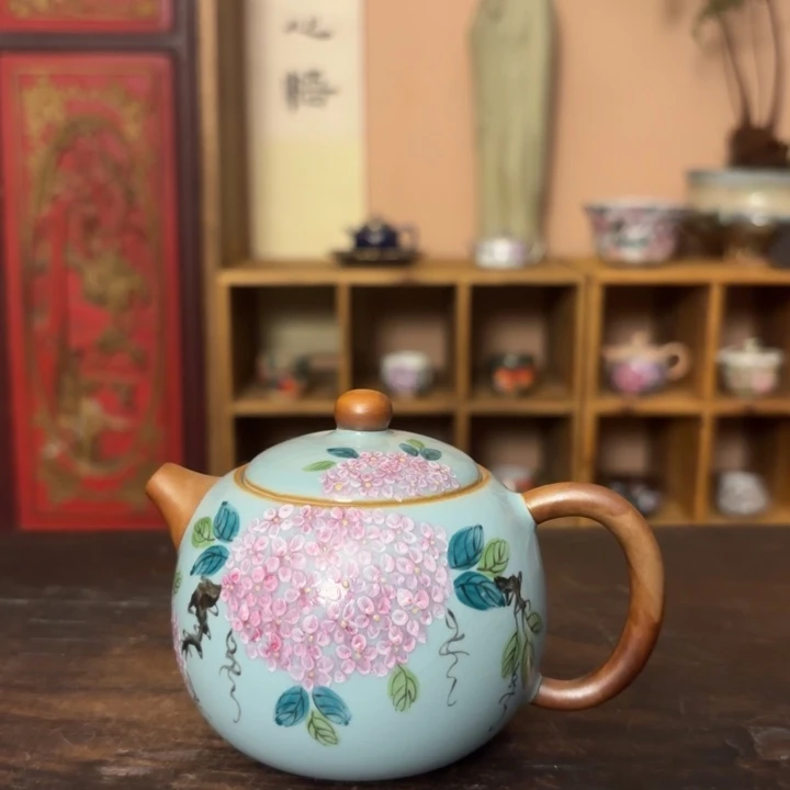 柴烧纯手工手绘陶瓷