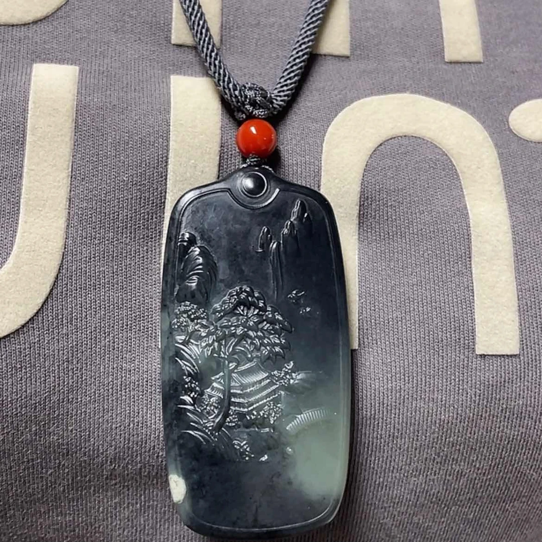 【闪购商品】和田玉（墨玉）未镶嵌吊坠(不含链)用****1特色料