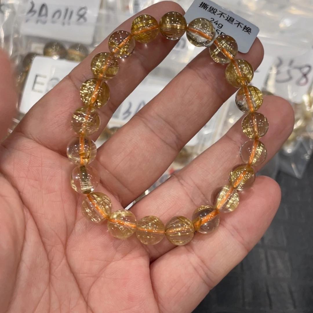 未镶嵌手链水晶aaa0374钛晶