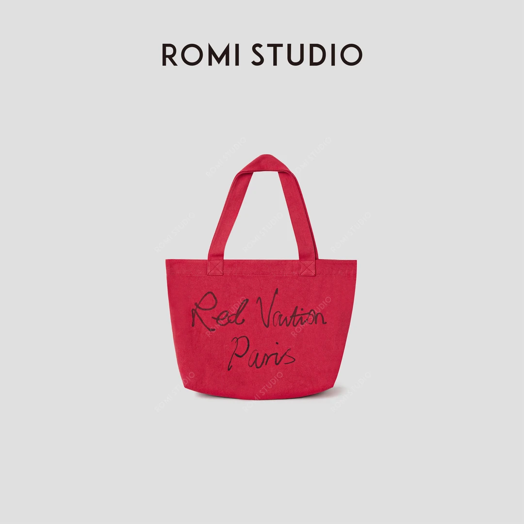 ROMI STUDIO 首饰袋 基础简约棉质烫印logo帆布包 RWCRP33901