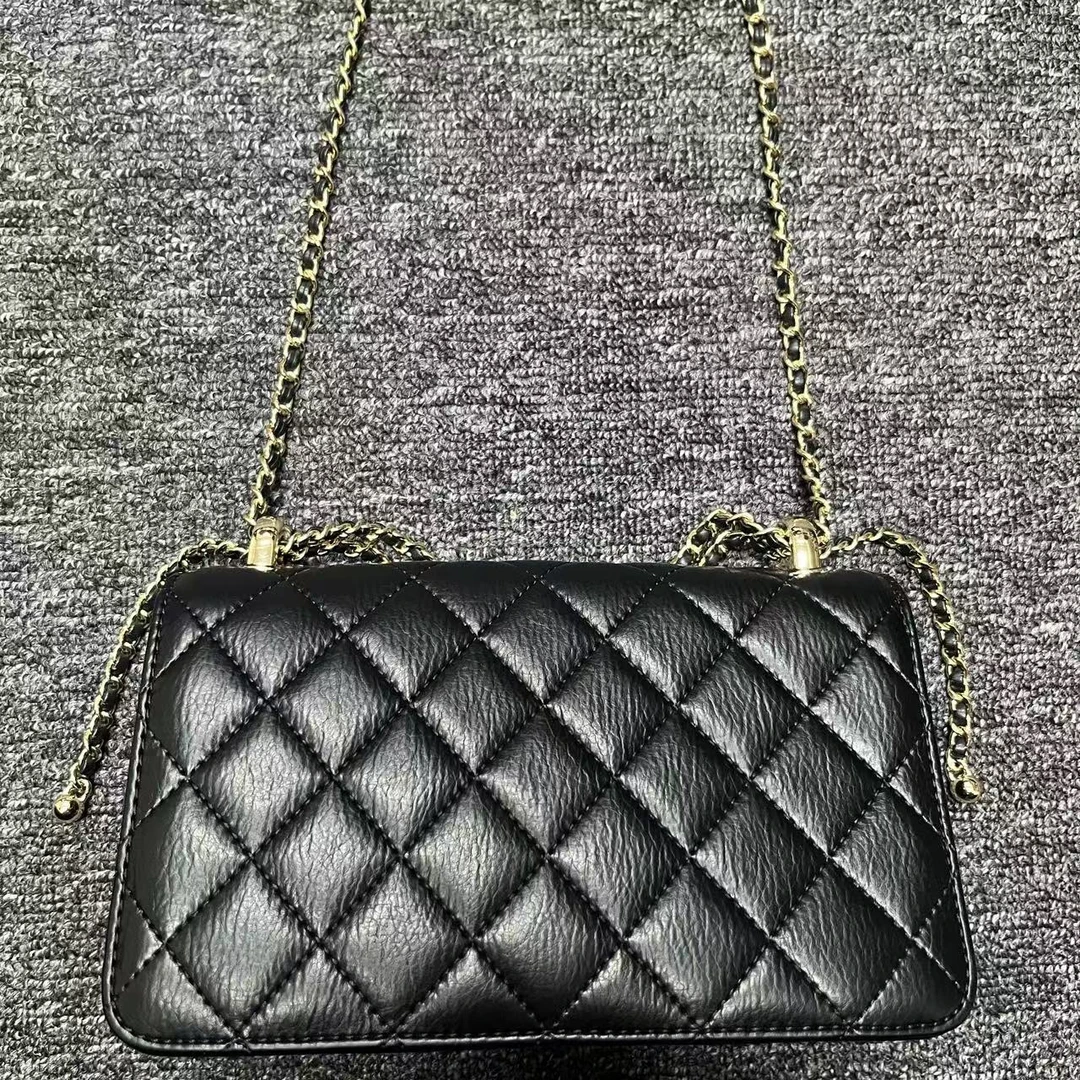 姝宴真皮女包双珠黑色