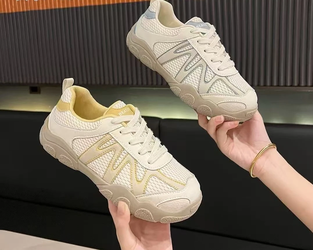 【华小姐】夏季新款时尚潮流圆头厚底透气百搭休闲鞋51