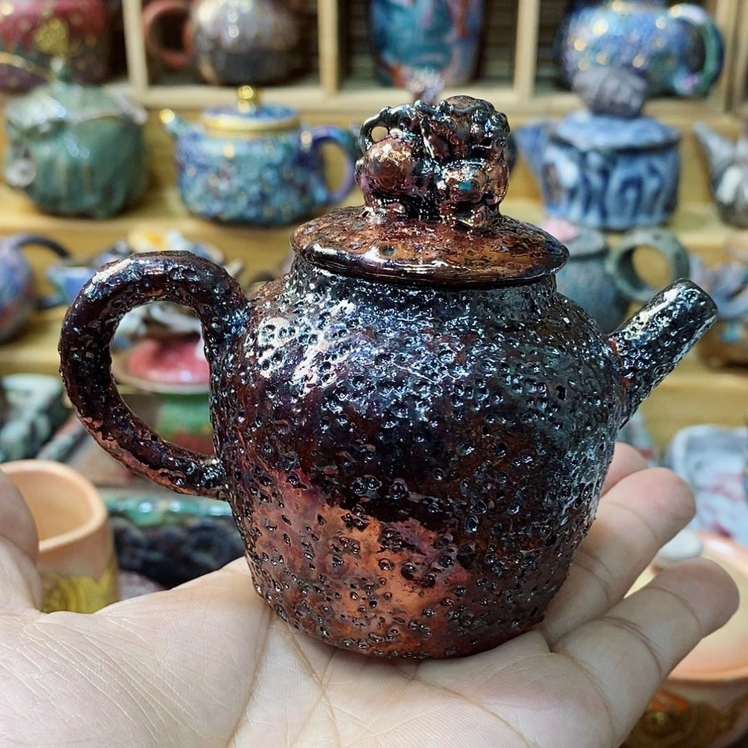 粗陶志野柴烧茶器