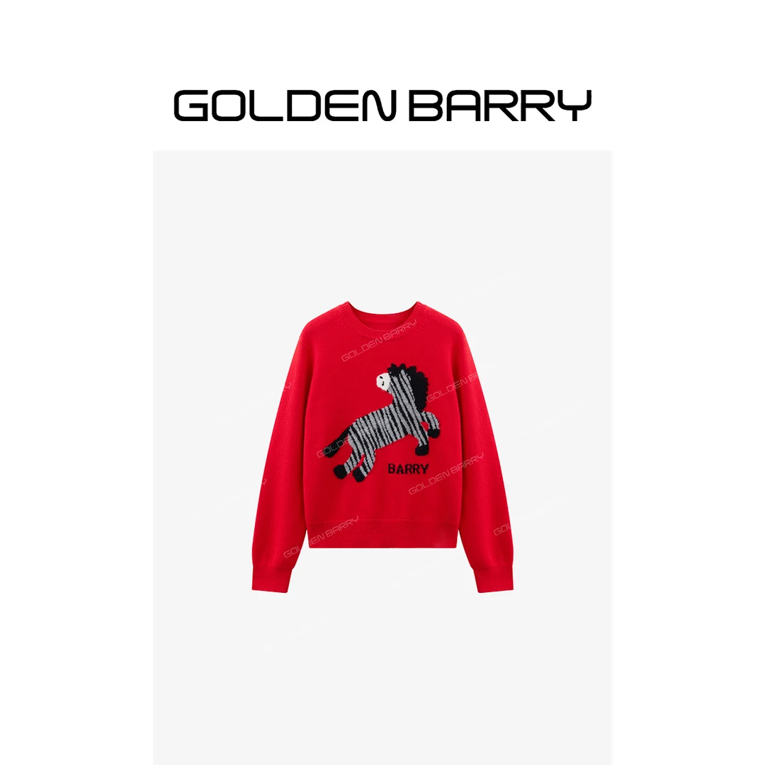 小马提花全羊毛毛衫241305