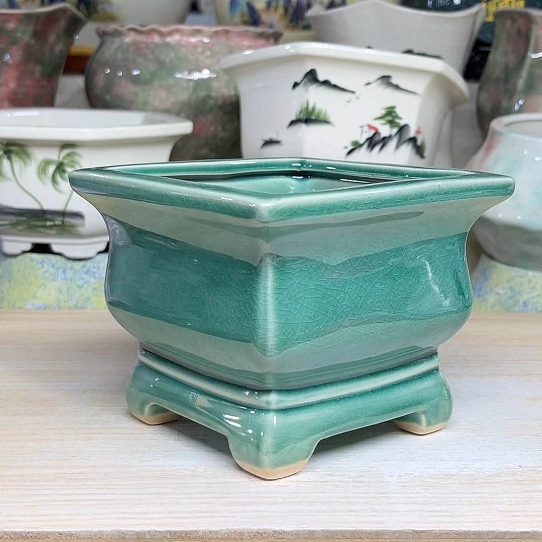 陶瓷绿植多肉微瑕花盆外口径：12*10