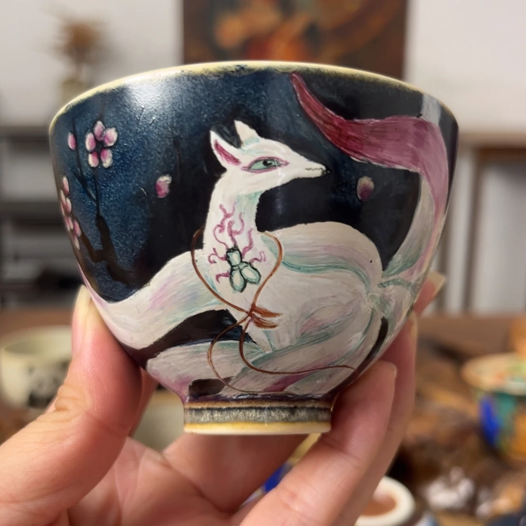 新品九尾狐鸡心杯