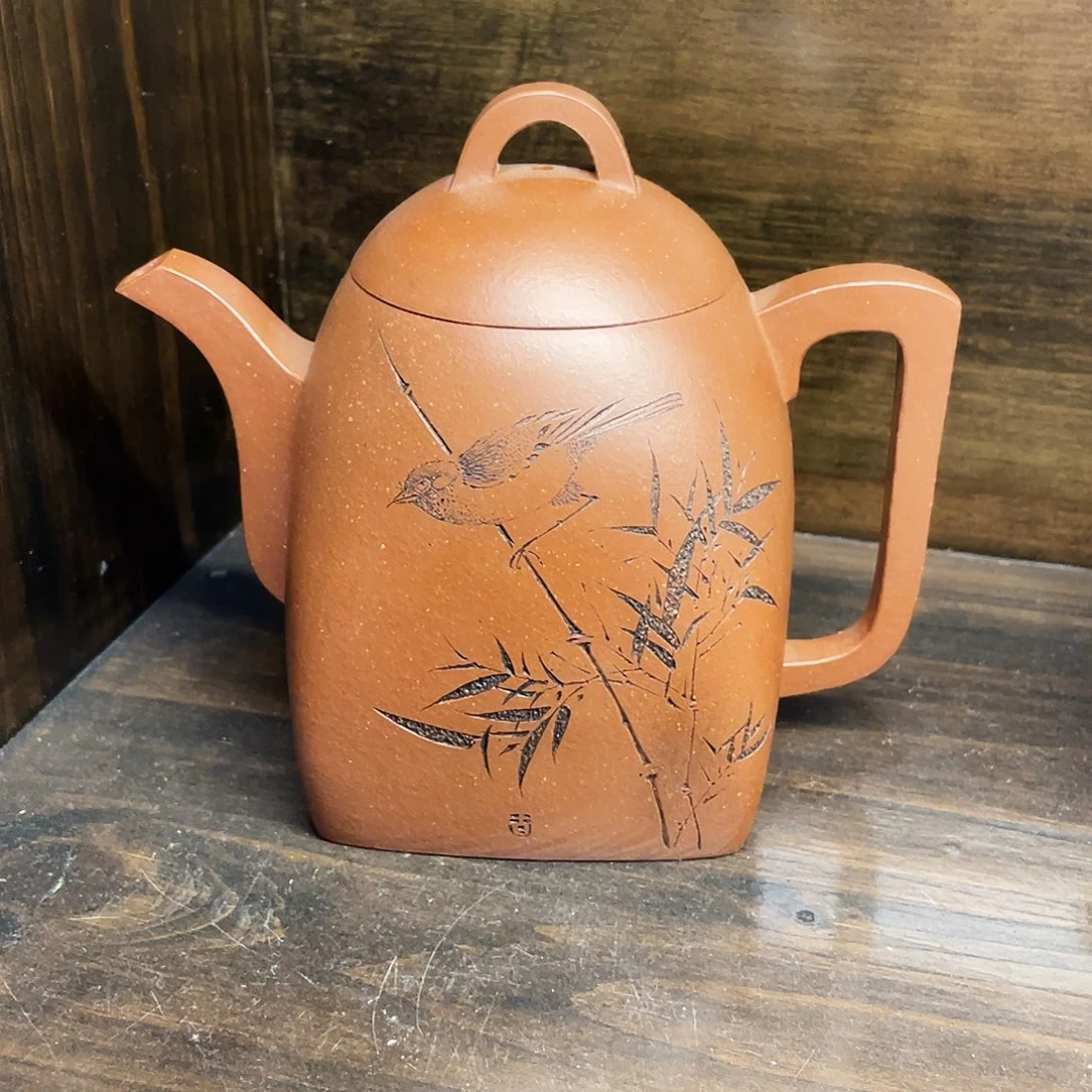 斜***阳茶壶紫砂宜兴紫砂壶