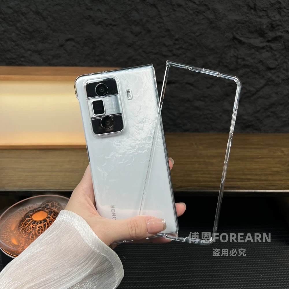 适用于荣耀magicvs3手机壳折叠屏vs3超薄透明FLC-AN00‌‌潮带前框