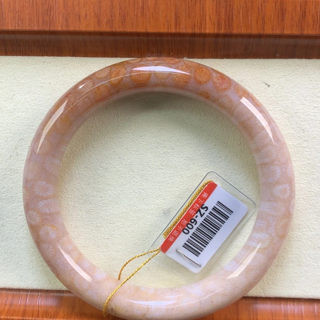 【闪购商品】颈饰未镶嵌硅化珊瑚（珊瑚玉）39号58圈带肉粉色调