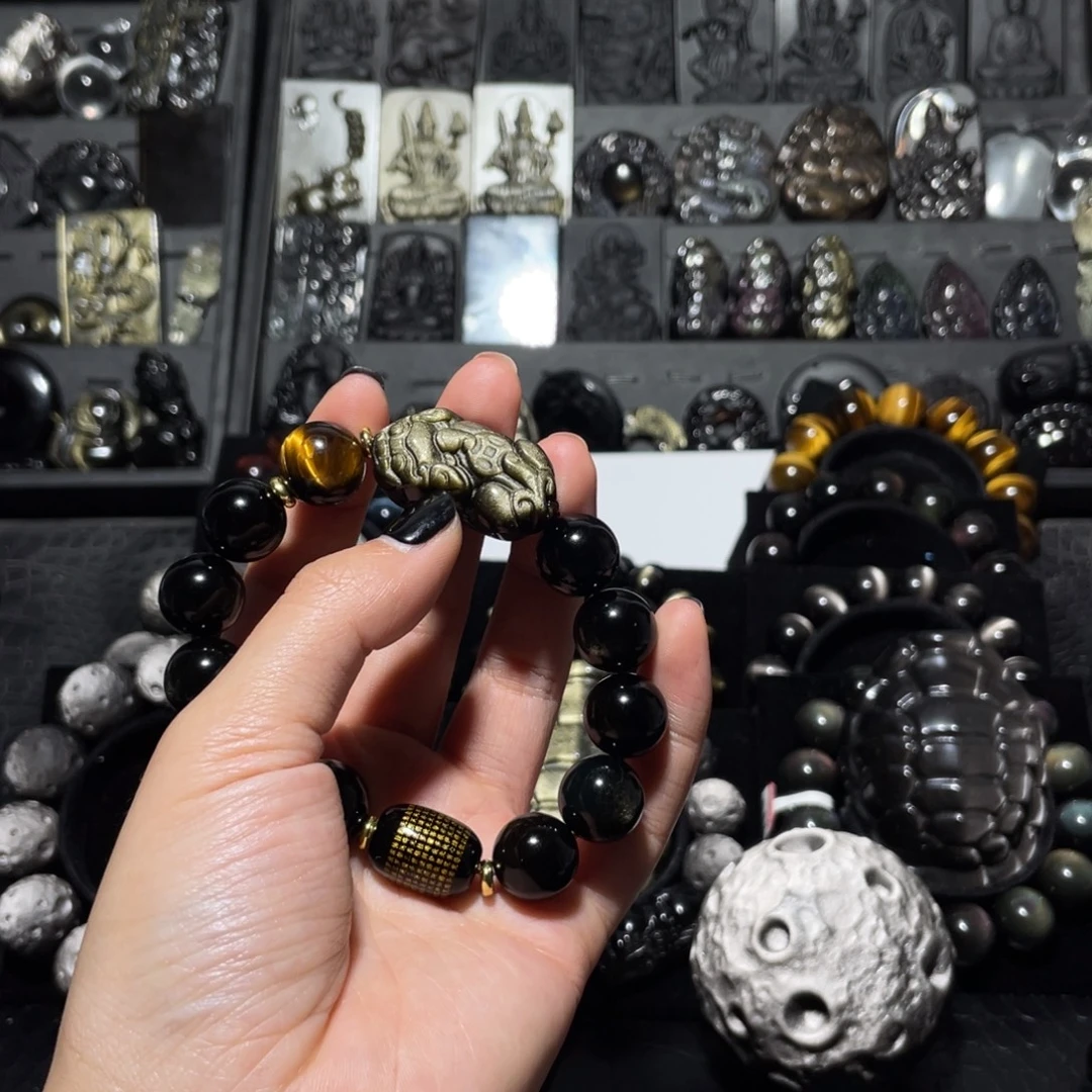 ****好黑曜岩未镶嵌珠宝奇石