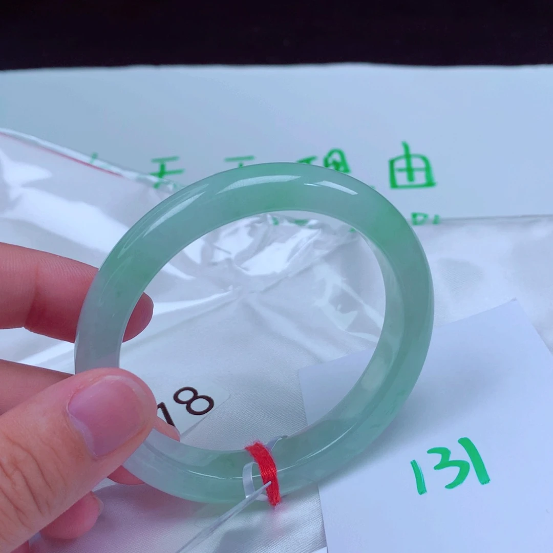 未镶嵌手镯翡翠缅甸天然A货翡翠手镯54.8贵妃