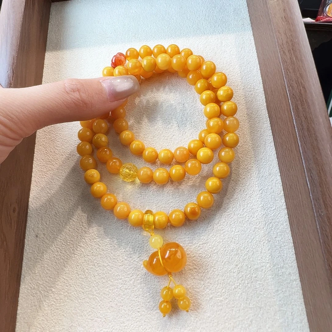 蜜蜡未镶嵌手链蜜蜡7.8mm