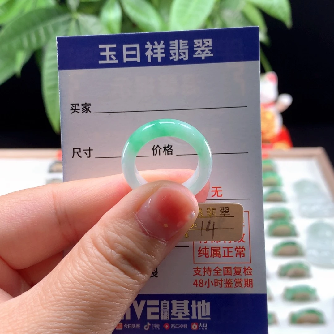 翡翠戒指未镶嵌14圈