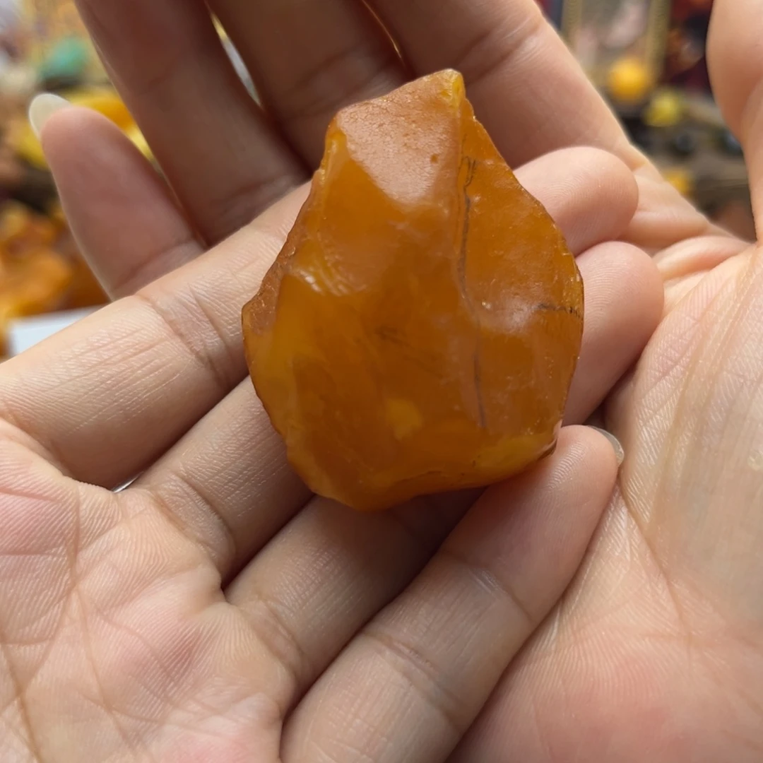 定制琥珀未镶嵌蜜蜡订制三通套装