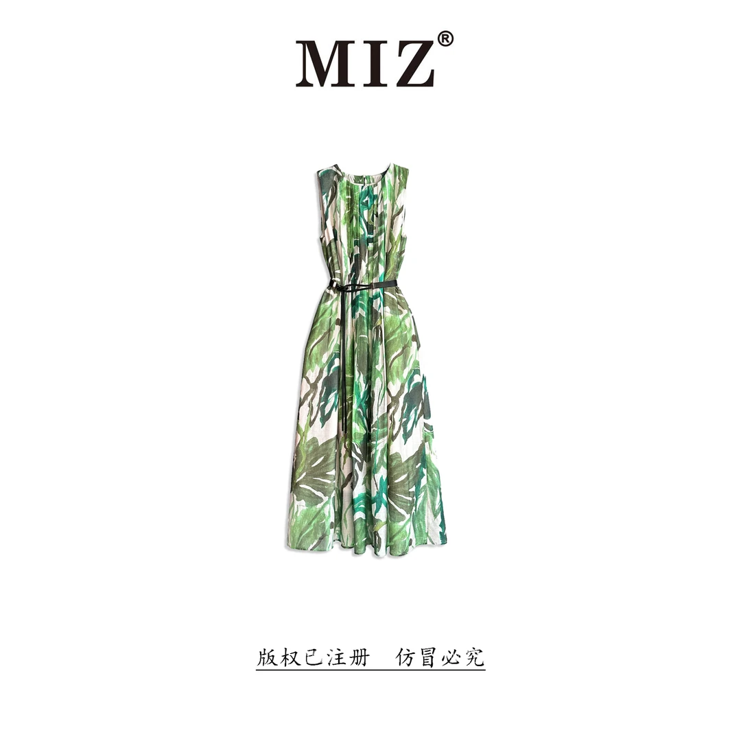 【MIZ】2025夏季新款设计师时尚气质女士花卉连衣裙2526165