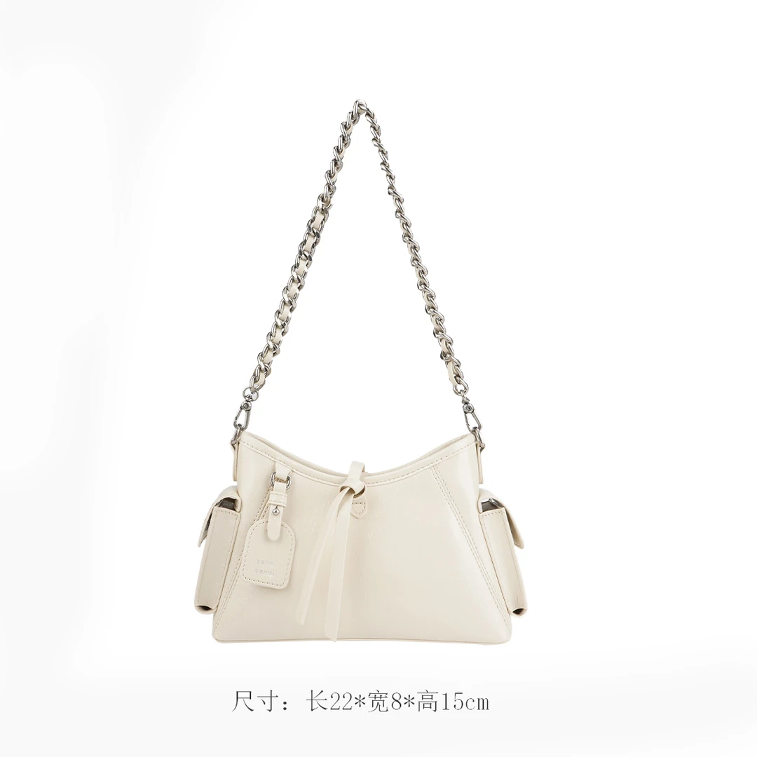 2025时尚单肩斜挎百搭女包ZZ010077白色