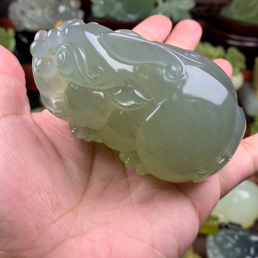 岫玉未镶嵌手把件
