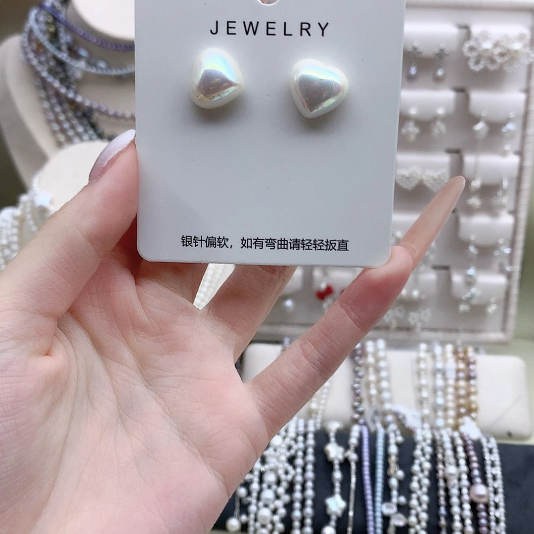 淡水珍珠耳饰银S925镶嵌