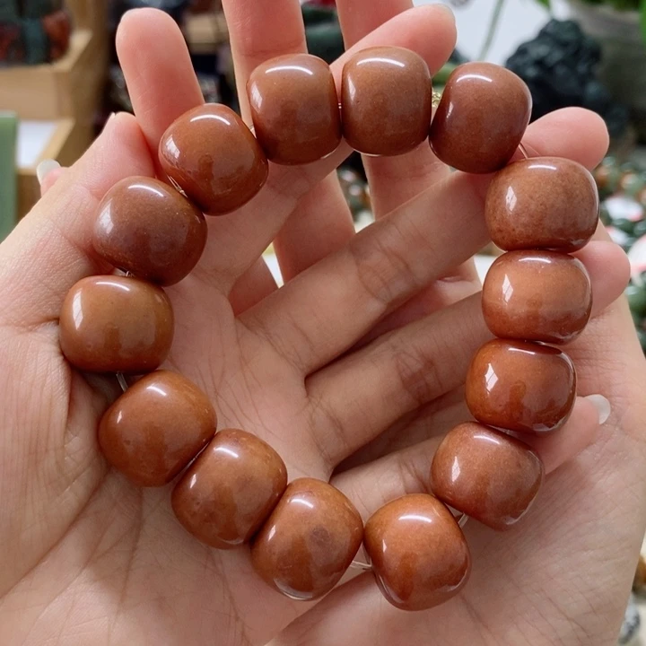 未镶嵌蛇纹石玉手链