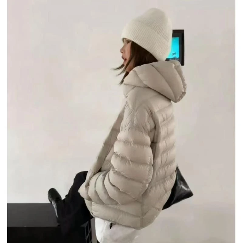 DALIANSU/大脸酥-4773   秋冬连帽白鸭绒羽绒外套上衣(帽子为棉)