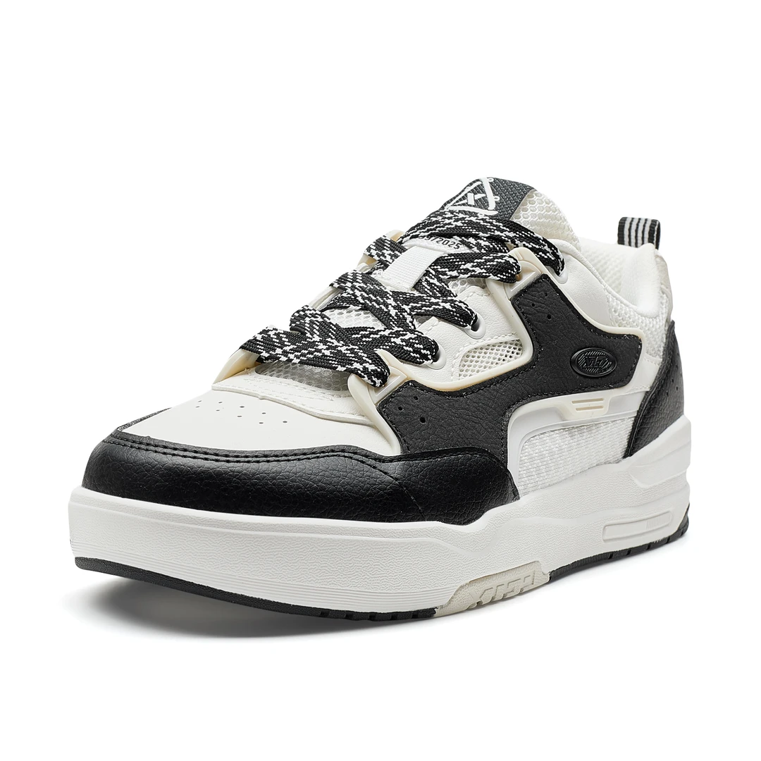 特步驭桀板鞋女2025夏季街头休闲运动鞋轻便小白鞋975218310020