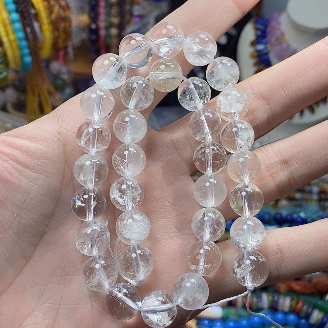 石英质玉未镶嵌，天然白水晶12mm，