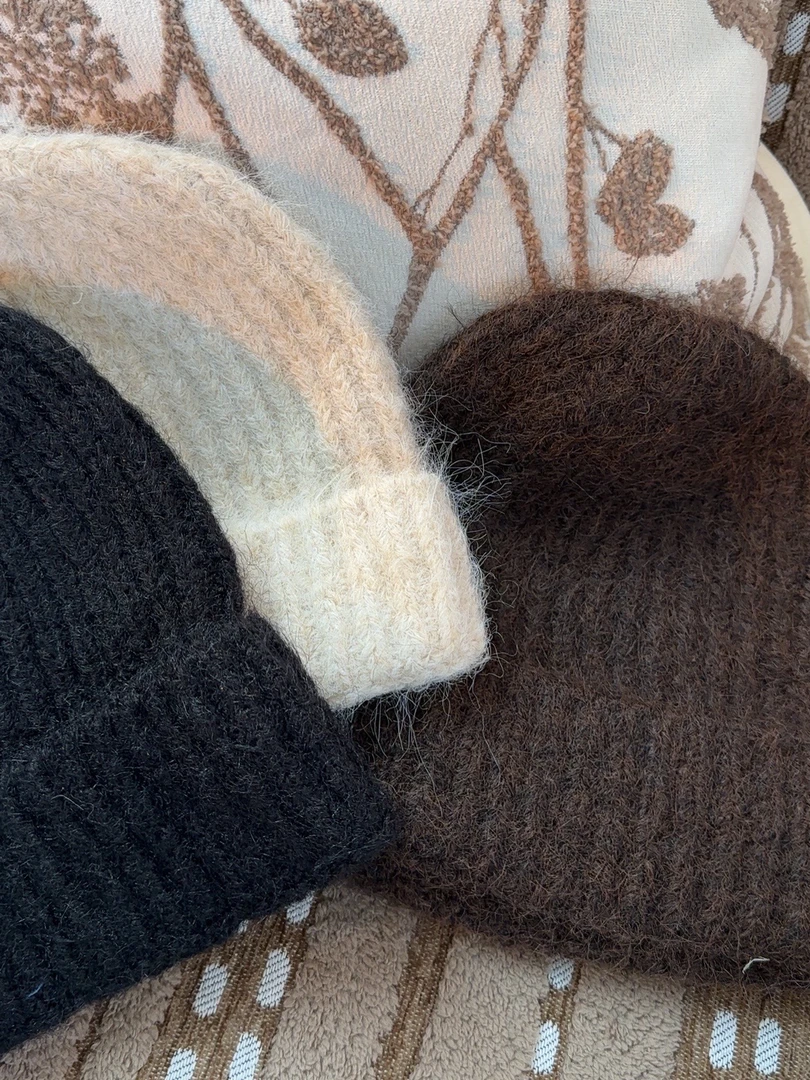 晓夏自制 “初雪羊毛帽” 老粉必入 重磅保暖软萌翻边针织毛线帽