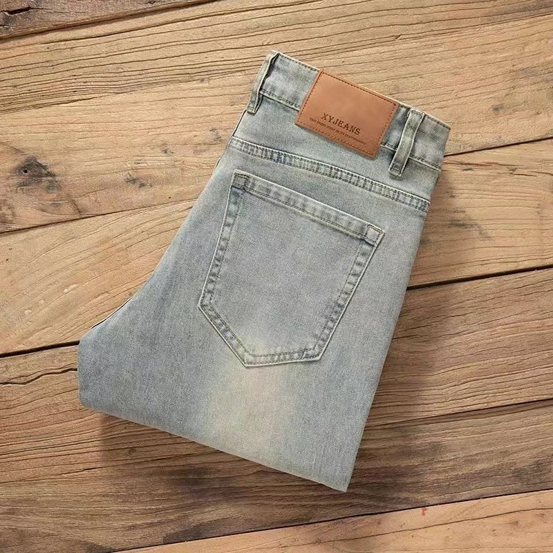 欧若风裤子男款爆款2025新款春夏季美式复古休闲小直筒新塘牛仔裤