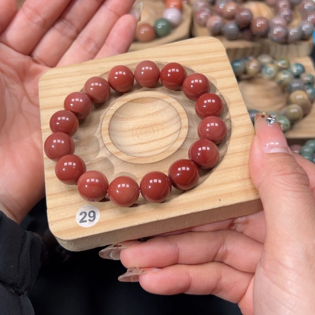 去***！石英质玉未镶嵌手链75