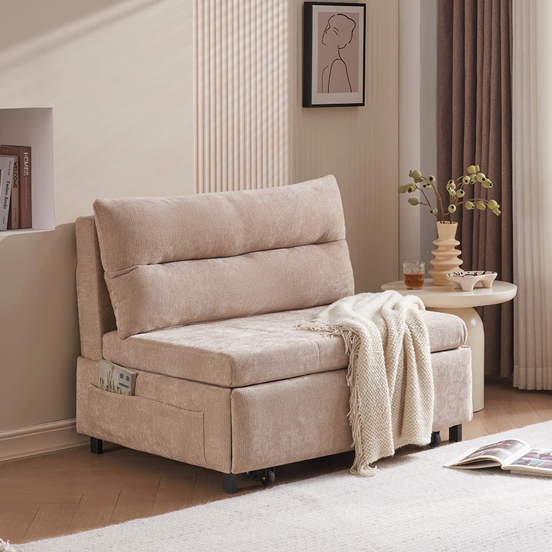 雪尼尔沙发床单人双人家用小户型两用折叠客厅卧室书房阳台多功能