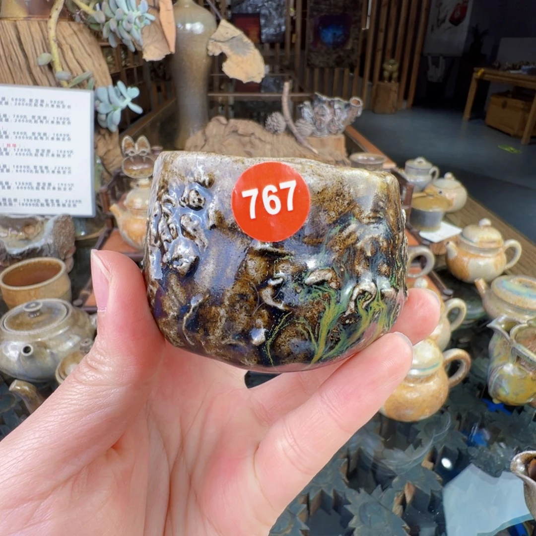 杯吴*县767柴烧手捏杯呀呀呀