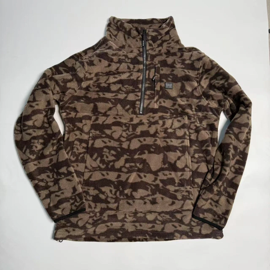 童装外套套头长袖保暖宽松型秋冬迷彩套头卫衣POLO衫上衣