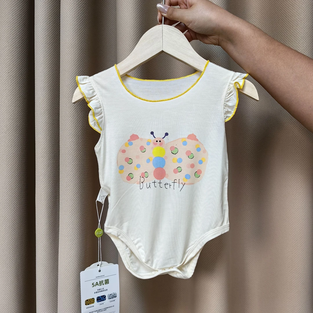 莫代尔包屁衣婴幼儿连身衣夏季薄款衣服女宝哈衣爬服